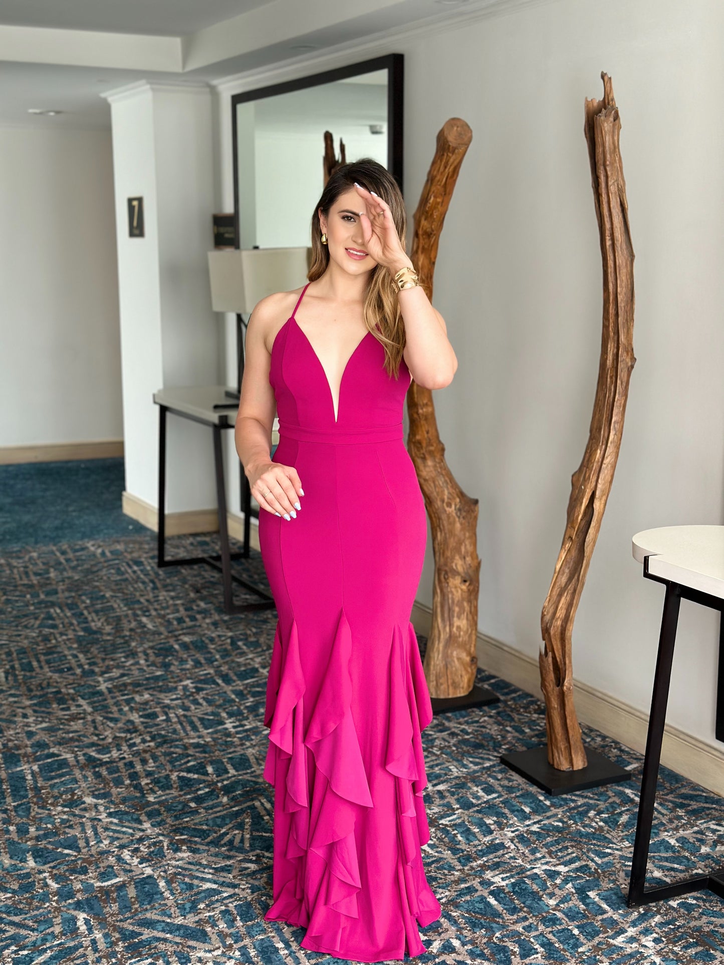 9279c Vestido Magenta