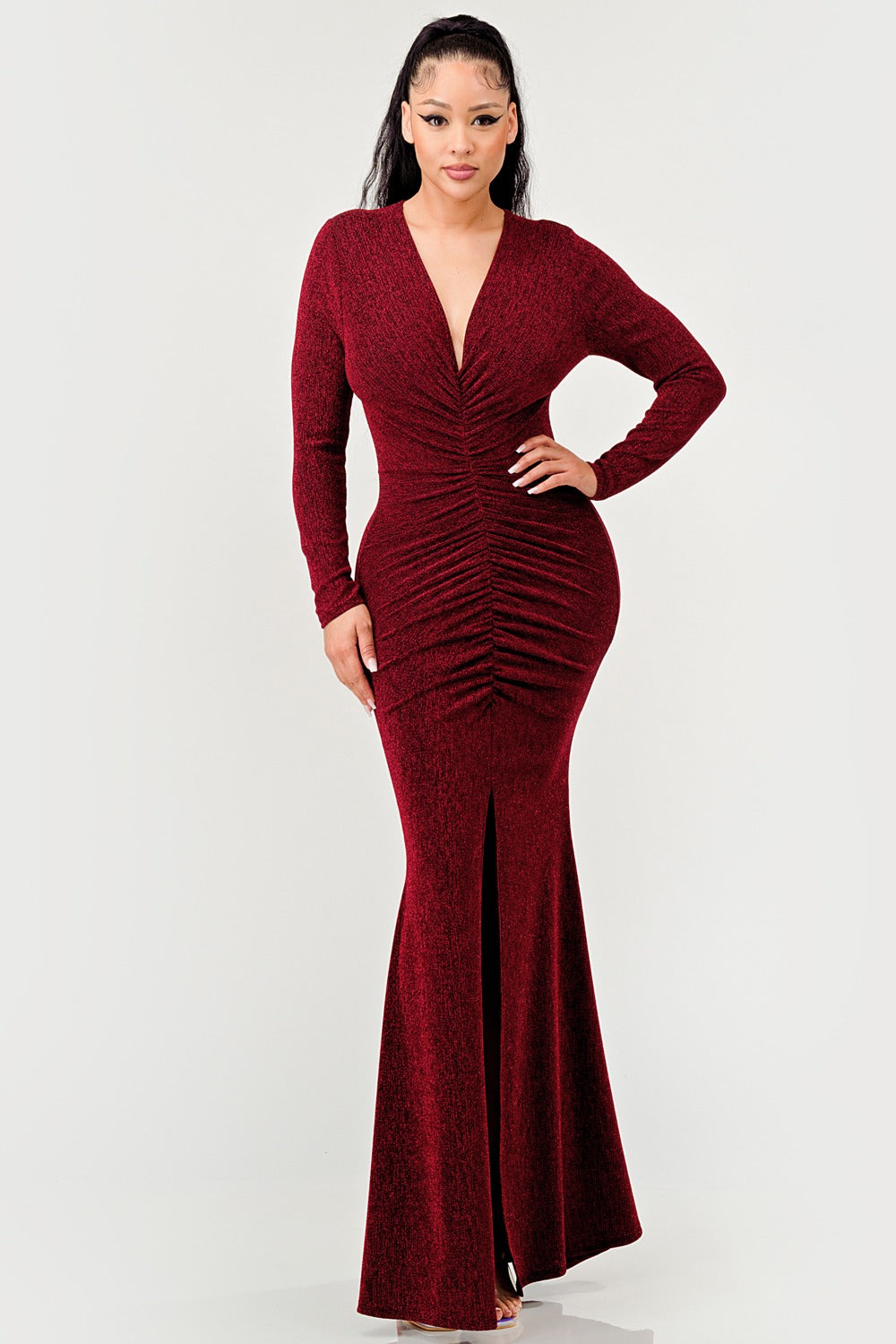 94993 Vestido Rojo Largo