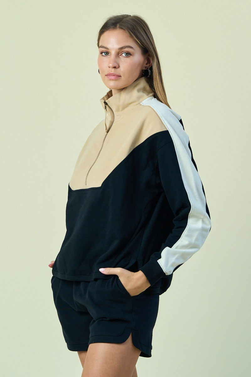 1514 Jacket negra y beige