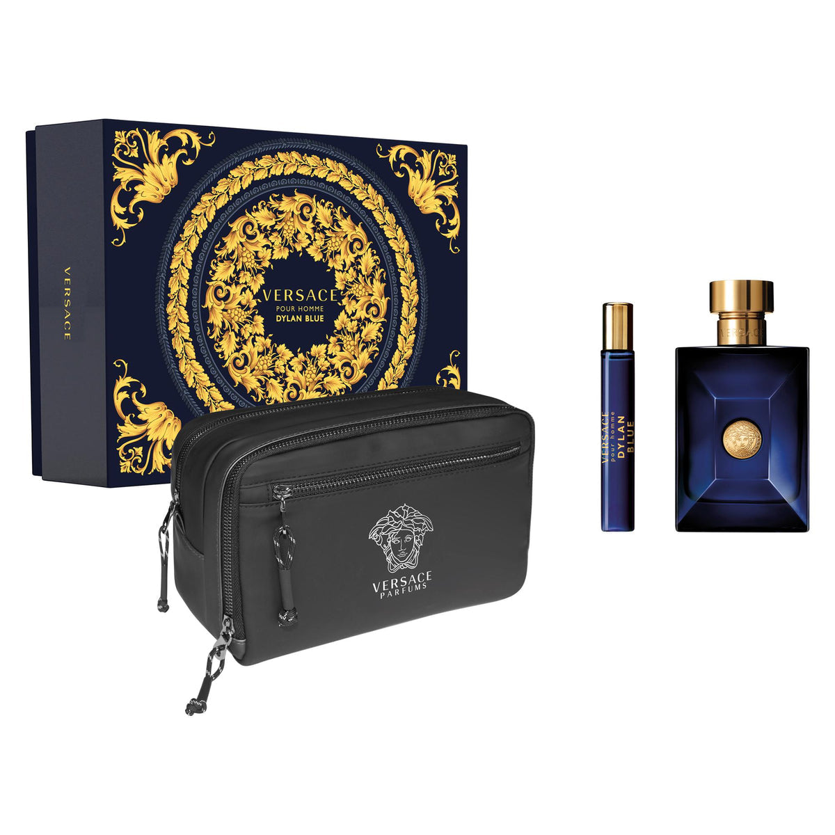 VERSACE DYLAN BLUE EDT (M) / 3 PC SP 100 ML; SP 10 ML; TROUSSE