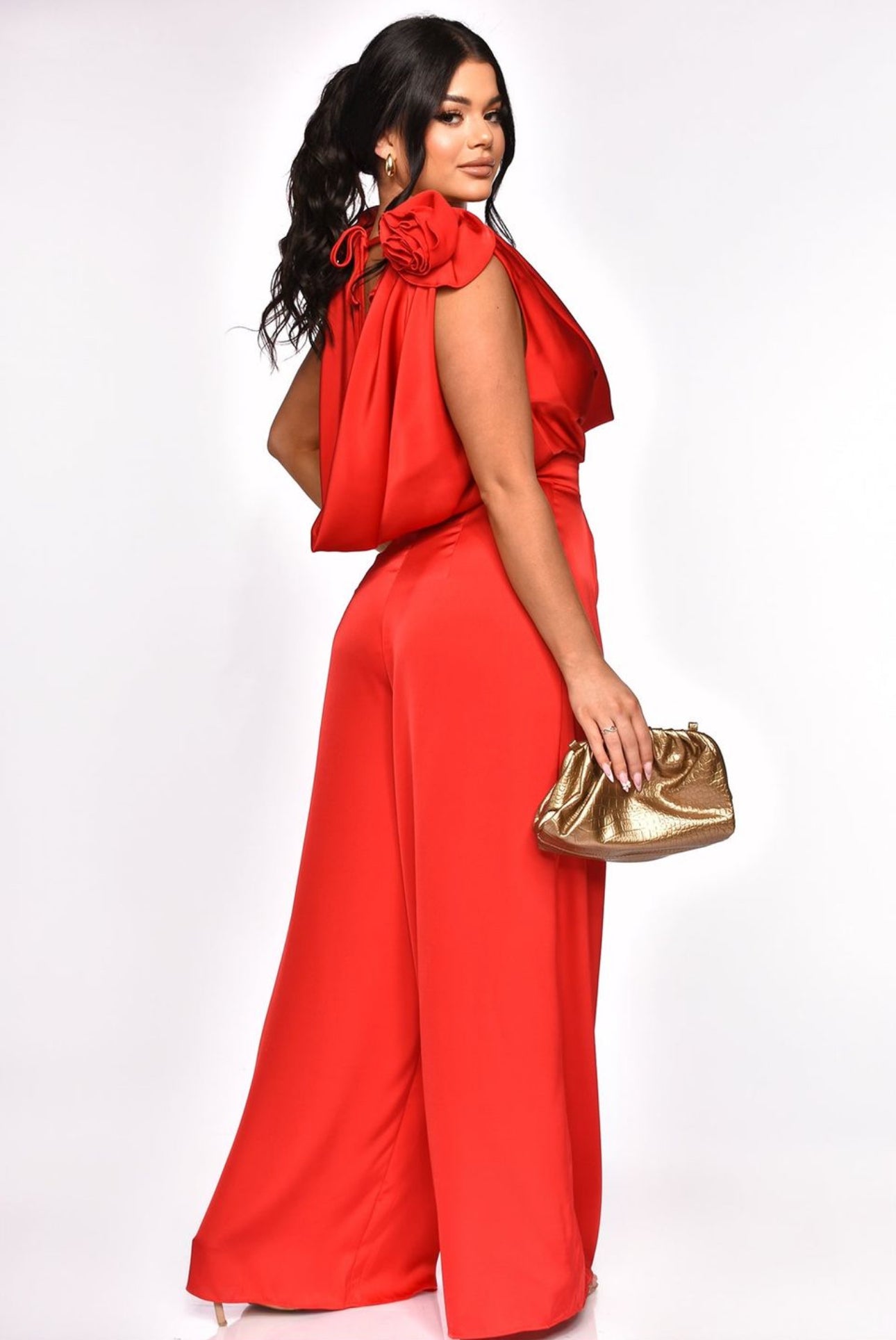 10424c Jumpsuit Red