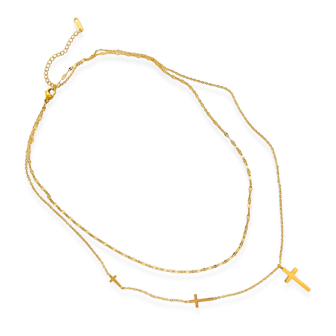 S6N161 Cadena Doble Cruz