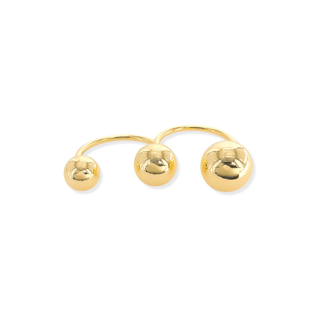 LRN279 Anillo doble baño de oro