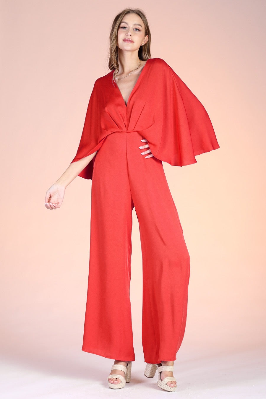 8424 Jumpsuit Rojo