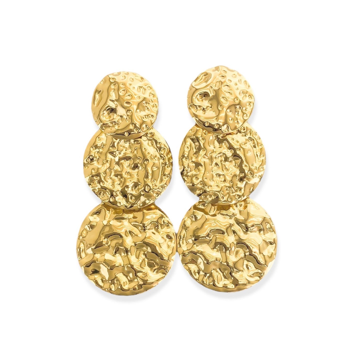 C3E035 Aritos baño de oro