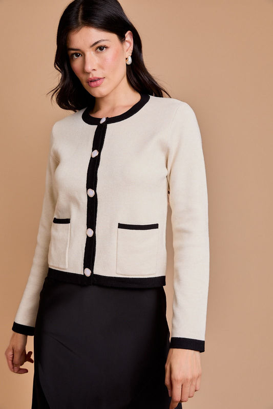 7143 Sueter Blanco negro
